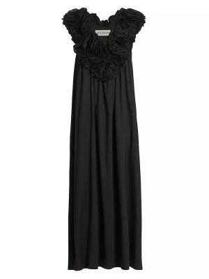 Длинное платье с рюшами Mara Hoffman черное