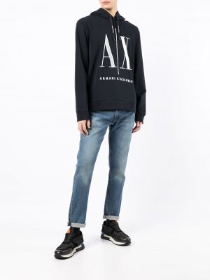 Kapučdžemperis ar apdruku Armani Exchange