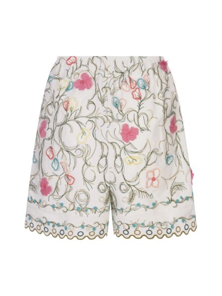 Pantalones cortos con bordado de flores Elie Saab