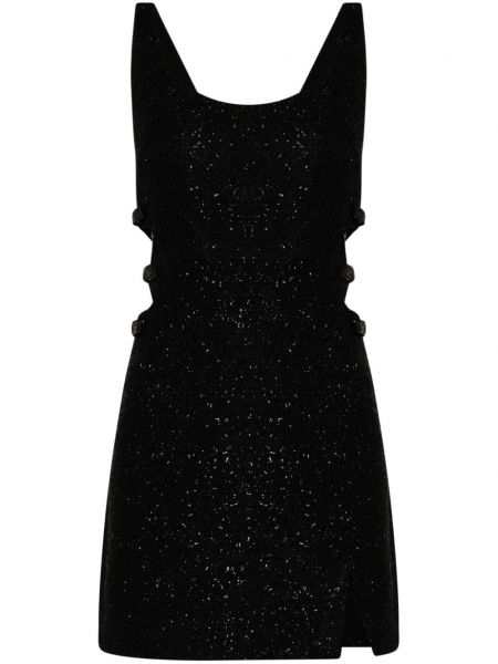 Κοκτέιλ φόρεμα με φιόγκο Self-portrait μαύρο