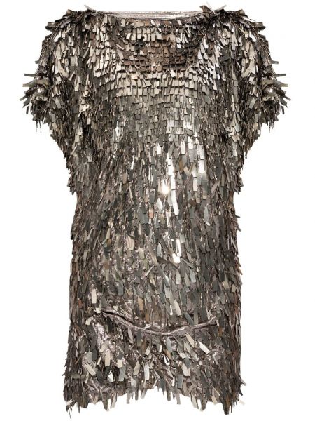 Koktejl obleka Isabel Marant srebrna