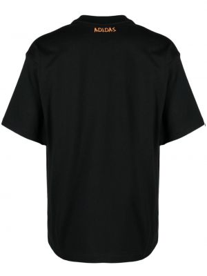Kokvilnas t-krekls Adidas melns