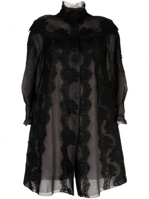 Čipkovaný kabát Shiatzy Chen čierna