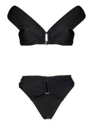 Bikini a vita alta Noire Swimwear nero