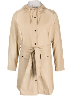 Παλτό με κουκούλα Rains μπεζ