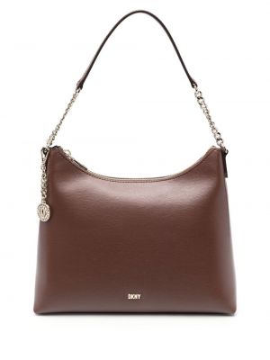 Lær shoppingbag Dkny brun