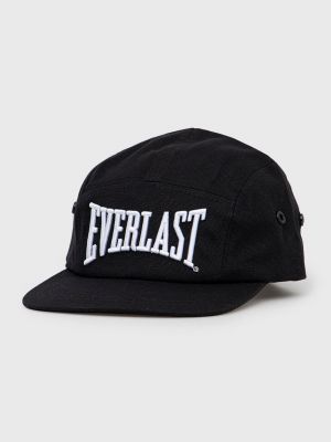 Чорна бавовняна кепка з аплікацією Everlast