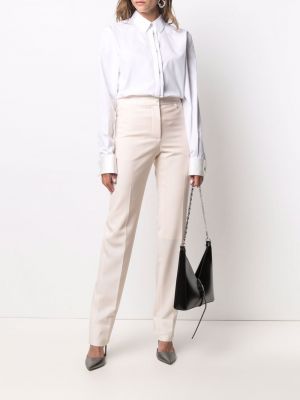 Camisa con botones plisada Givenchy blanco