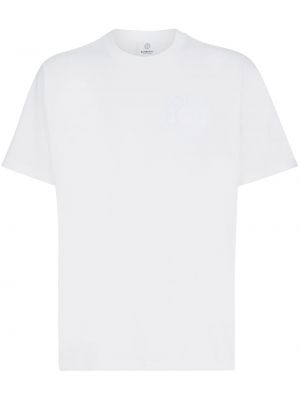 Camiseta con bordado Burberry blanco