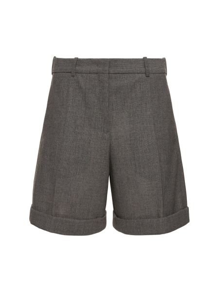Volnene kratke hlače Jil Sander siva