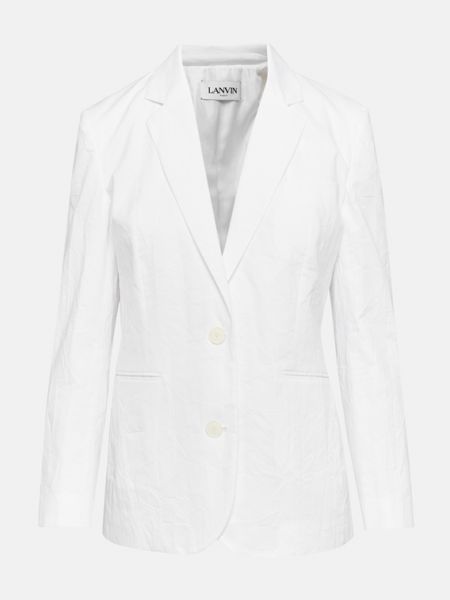 Шелковый пиджак Lanvin белый
