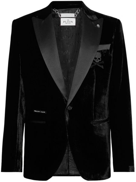 Velour blazer Philipp Plein sort