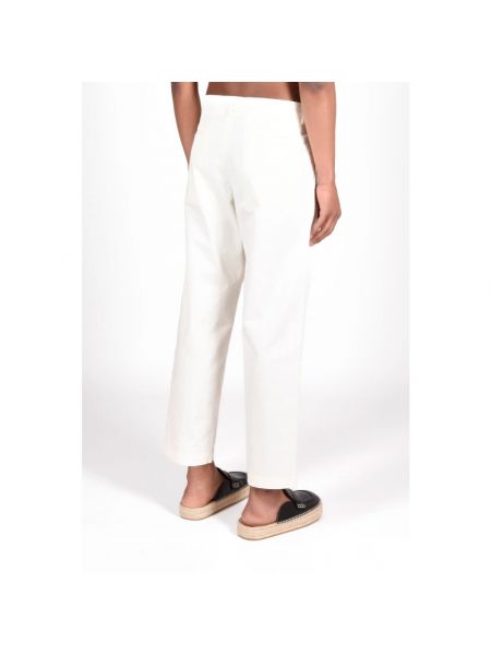 Pantalones chinos slim fit de algodón Barena Venezia blanco