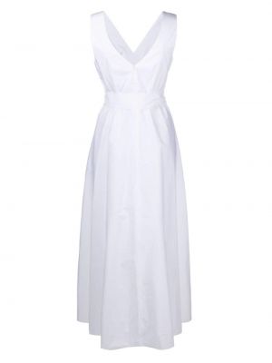 Dlouhé šaty s výstřihem do v P.a.r.o.s.h. bílé