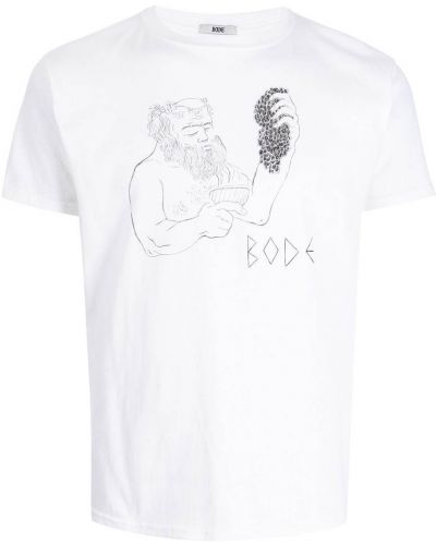 Raštuotas marškinėliai Bode balta