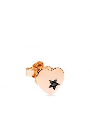 Σκουλαρίκια από ροζ χρυσό με μοτίβο καρδιά Dodo