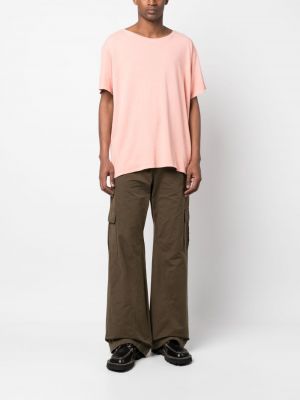 T-shirt aus baumwoll mit rundem ausschnitt Greg Lauren pink