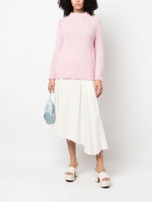 Pull en tricot col rond Cecilie Bahnsen rose