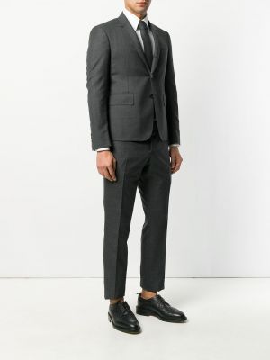 Slim fit oblek Thom Browne šedý