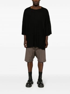 Průsvitné tričko Rick Owens černé