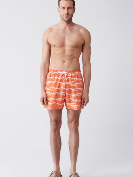 Kratke hlače s printom Avva narančasta