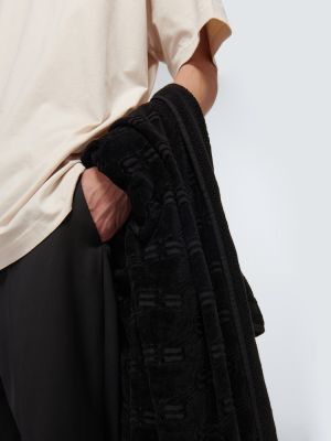 Strand shopper handtasche aus baumwoll Balenciaga schwarz