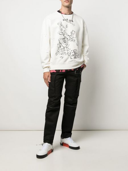 Sweatshirt mit print Domrebel weiß