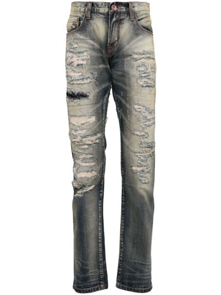 Zerrissene jeans mit normaler passform Private Stock blau