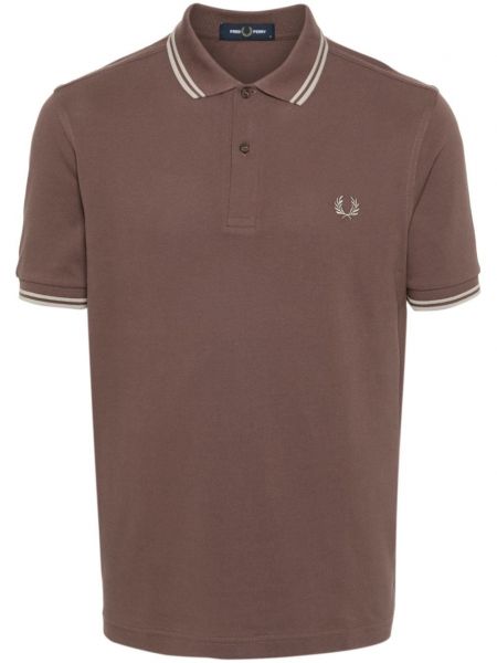 Polo με κέντημα Fred Perry καφέ