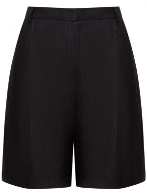 Shorts taille haute en lin 12 Storeez noir