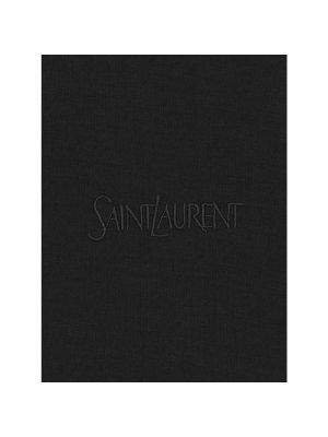 Polo con bordado Saint Laurent negro