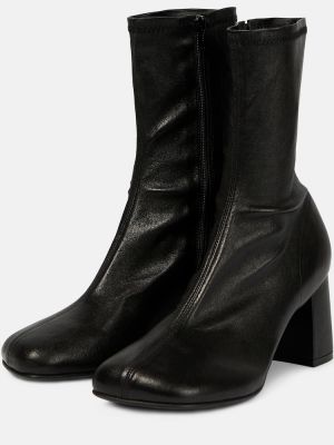 Ankle boots skórzane Dries Van Noten czarne