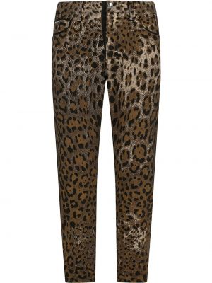 Pantalones leopardo Dolce & Gabbana marrón