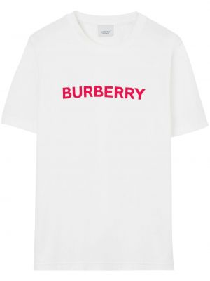 Bavlněné tričko s potiskem Burberry bílé