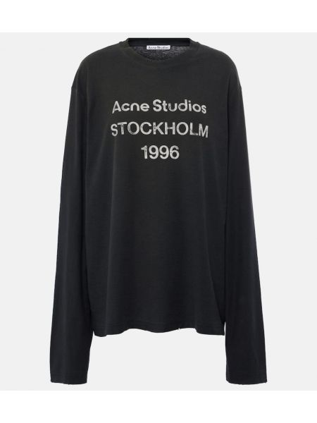 Bomull lång topp Acne Studios svart