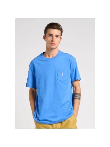 Podstawowa koszulka klasyczna Ralph Lauren niebieska