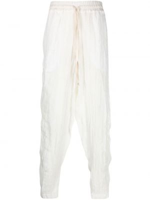 Плисирани прав панталон Atu Body Couture бяло