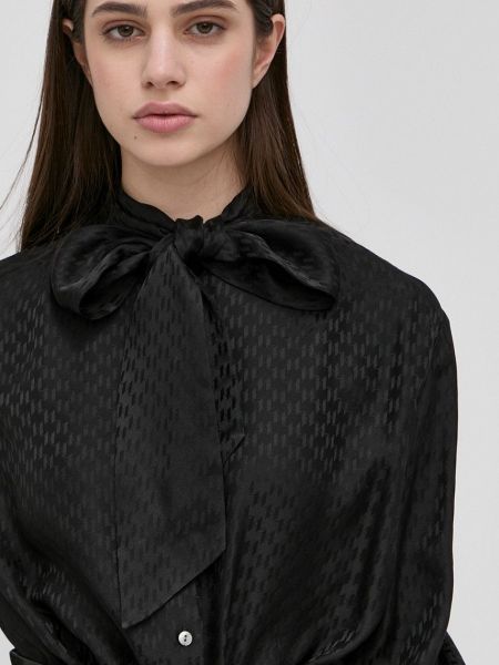 Копринена риза Karl Lagerfeld черно