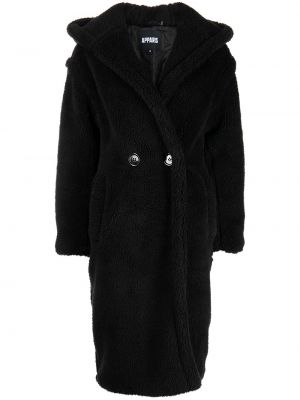 Γυναικεία παλτό με κουκούλα Apparis μαύρο