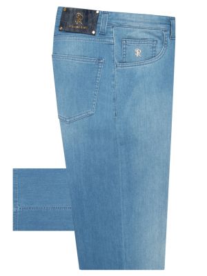 Прямые джинсы Stefano Ricci голубые