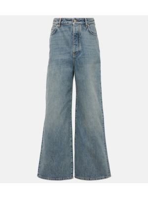 Laia lõikega kõrge vöökohaga teksapüksid Loewe sinine