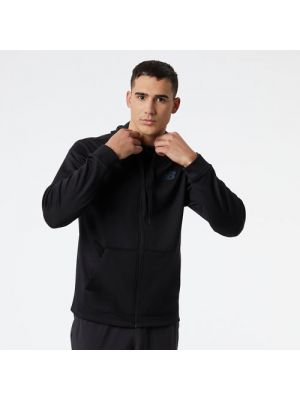 Fleece hoodie mit reißverschluss New Balance schwarz