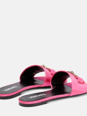 Satenske sandale Versace ružičasta