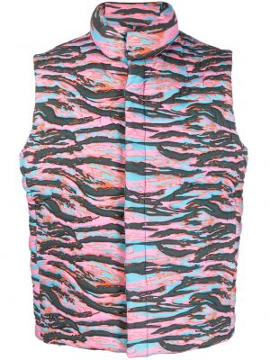 Gilet con stampa Erl rosa