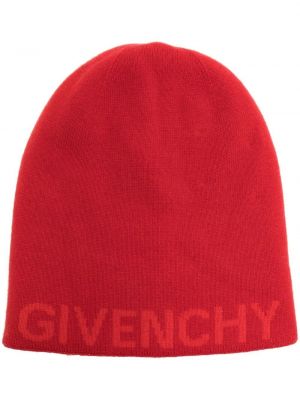 Pletena kapa z vezenjem Givenchy rdeča