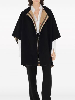 Beidseitig tragbare kaschmir mantel mit kapuze Burberry schwarz