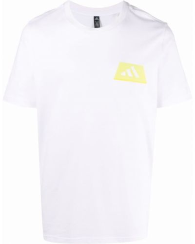 Camiseta con estampado Adidas blanco