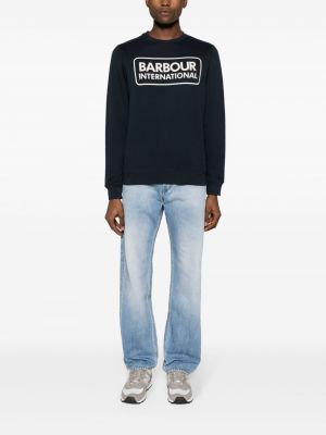 Sweatshirt aus baumwoll mit print Barbour International blau