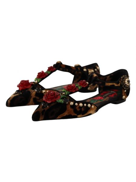 Bailarinas con estampado leopardo Dolce & Gabbana marrón