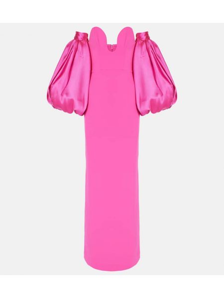 Satin maxi kjole Solace London pink